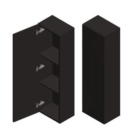 Tabo Bergamo Matt Graphite Grey Wall Hung Tall Unit 350mm