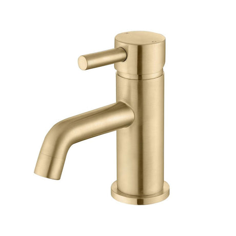 Tabo Hero Brushed Brass Cloakroom Basin Mixer Tap & Waste