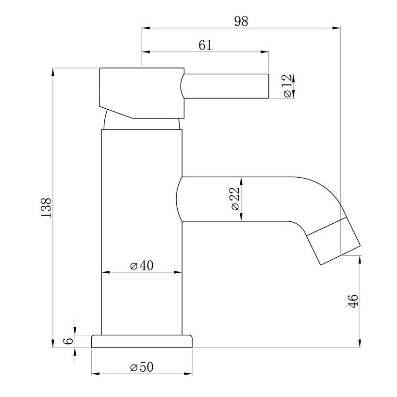 Tabo Hero Matt Black Basin Mixer Tap & Waste