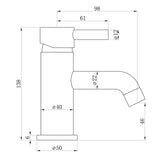 Tabo Hero Matt Black Basin Mixer Tap & Waste