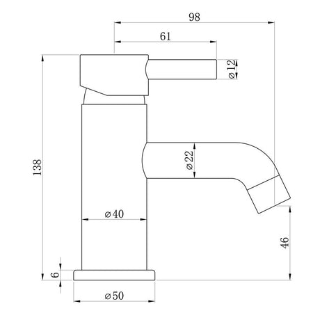 Tabo Hero Matt Black Basin Mixer Tap & Waste