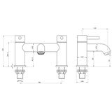 Tabo Hero Matt Black Bath Filler Tap