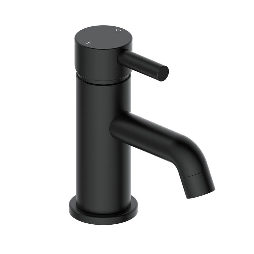 Tabo Hero Matt Black Cloakroom Basin Mixer Tap & Waste