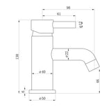 Tabo Hero Matt Black Cloakroom Basin Mixer Tap & Waste