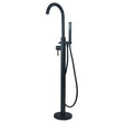 Tabo Hero Matt Black Floor Standing Bath Shower Mixer Tap