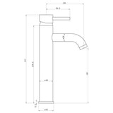 Tabo Hero Matt Black Tall Basin Mixer Tap