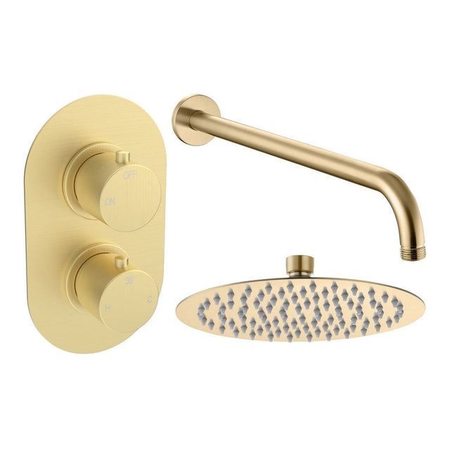 Tabo Marina 1 - Brushed Brass Round Shower Valve & Kit
