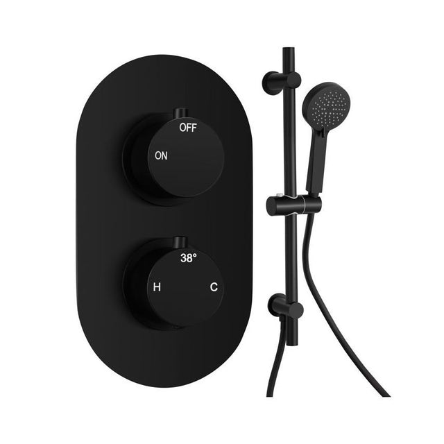 Tabo Marina 2 - Matt Black Round Shower Valve & Kit
