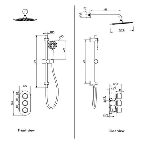 Tabo Marina 3 - Round Shower Valve & Kit