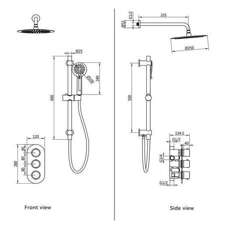 Tabo Marina 3 - Round Shower Valve & Kit