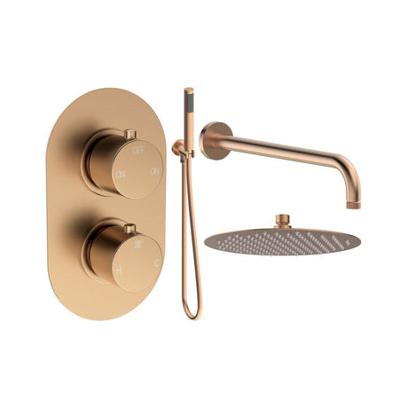 Tabo Marina 4 - Brushed Bronze Round Shower Valve & Kit