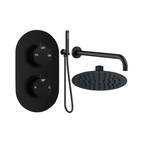 Tabo Marina 4 - Matt Black Round Shower Valve & Kit