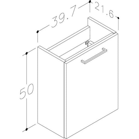 Tabo Modena Anthracite Gloss Wall Hung 1 Door Basin Unit & Basin 410mm