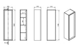 Tabo Orta Matt Clay Wall Hung Tall Unit 345mm