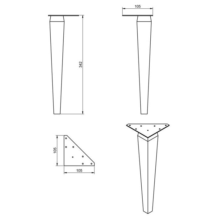 Tabo Orta Set of Two Legs