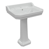 Tabo Primrose 1TH Basin & Full Pedestal 600 x 500mm