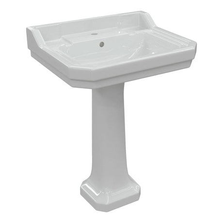 Tabo Primrose 1TH Basin & Full Pedestal 600 x 500mm