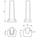 Tabo Primrose Basin & Full Pedestal 600 x 500mm