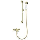 Tabo Sabbia 1 - Brushed Brass Concentric Single Outlet Shower Valve & Riser Kit