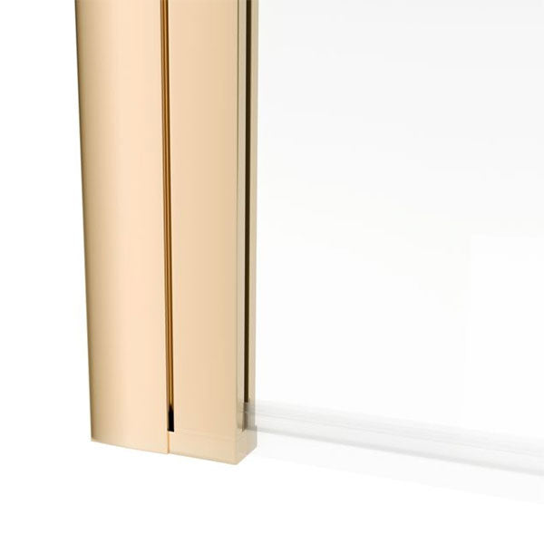 Tabo Single Straight Brushed Brass Bath Screen