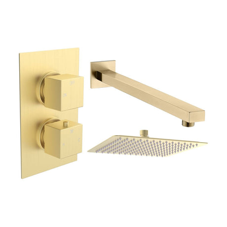 Tabo Sorrento 1 - Brushed Brass Square Shower Valve & Kit