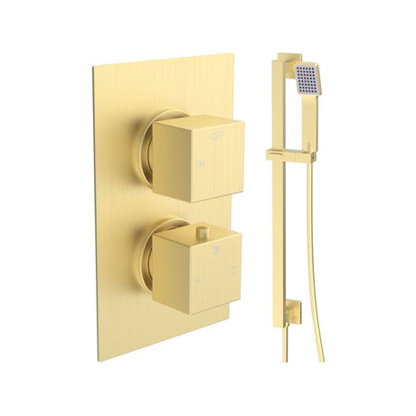 Tabo Sorrento 2 - Brushed Brass Square Shower Valve & Kit