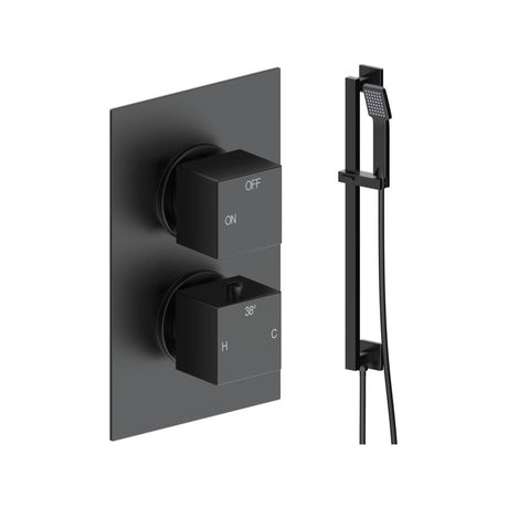 Tabo Sorrento 2 - Matt Black Square Shower Valve & Kit