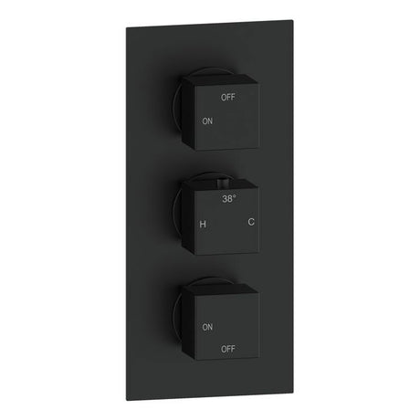 Tabo Sorrento 3 - Matt Black Square Shower Valve & Kit