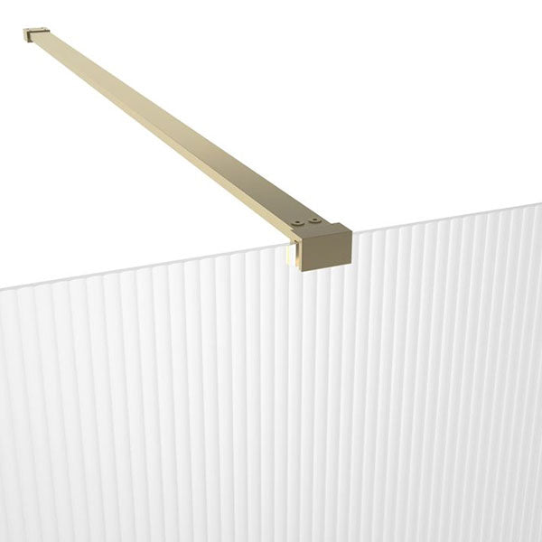 Tabo Splash Fresco Optional Fluted Glass Wetroom Side Panel Brushed Bronze 800mm
