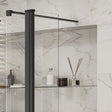 Tabo Splash Fresco Optional Wetroom Rotatable Panel Black 300mm