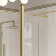 Tabo Splash Fresco Optional Wetroom Rotatable Panel Brushed Brass 300mm