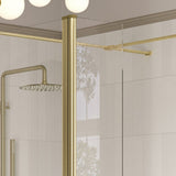 Tabo Splash Fresco Optional Wetroom Rotatable Panel Brushed Brass 300mm