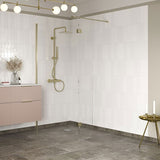 Tabo Splash Fresco Wetroom Panel Brushed Brass 1000mm