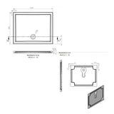 Tabo Splash Low Profile Rectangular Tray & Waste 1000 x 800 x 40mm