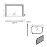 Tabo Splash Low Profile Rectangular Tray & Waste 1100 x 760 x 40mm