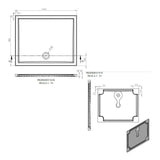 Tabo Splash Low Profile Rectangular Tray & Waste 1100 x 900 x 40mm