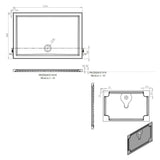 Tabo Splash Low Profile Rectangular Tray & Waste 1200 x 800 x 40mm