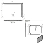 Tabo Splash Low Profile Rectangular Tray & Waste 1200 x 900 x 40mm