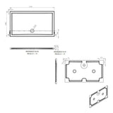 Tabo Splash Low Profile Rectangular Tray & Waste 1400 x 800 x 40mm