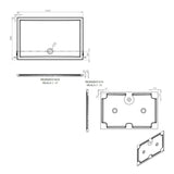 Tabo Splash Low Profile Rectangular Tray & Waste 1400 x 900 x 40mm