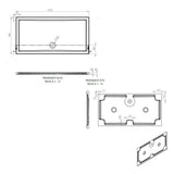 Tabo Splash Low Profile Rectangular Tray & Waste 1500 x 760 x 40mm