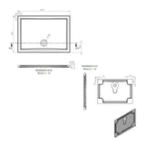 Tabo Splash Low Profile Rectangular Tray & Waste 1700 x 700 x 40mm