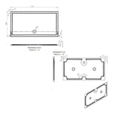 Tabo Splash Low Profile Rectangular Tray & Waste 1700 x 900 x 40mm