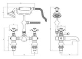 Tabo Stratford Brushed Brass Bath Shower Mixer Tap