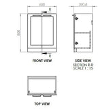 Tabo Treviso Matt Peony Floor Standing 2 Door Basin Unit & Basin 615mm