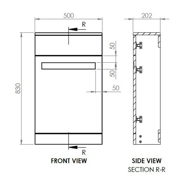 Tabo Treviso Matt Peony Floor Standing WC Unit 500mm