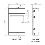 Tabo Treviso Matt Peony Floor Standing WC Unit 500mm