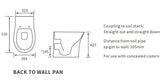 Savino Rimless Back To Wall WC & Soft Close Seat