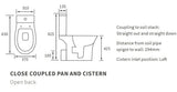 Savino Rimless C/C Open Back WC & Soft Close Seat