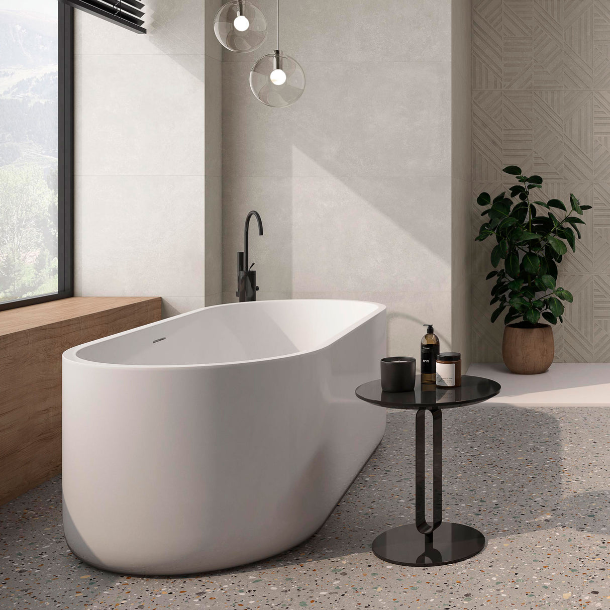 Tiva Grigio tiles in bathroom